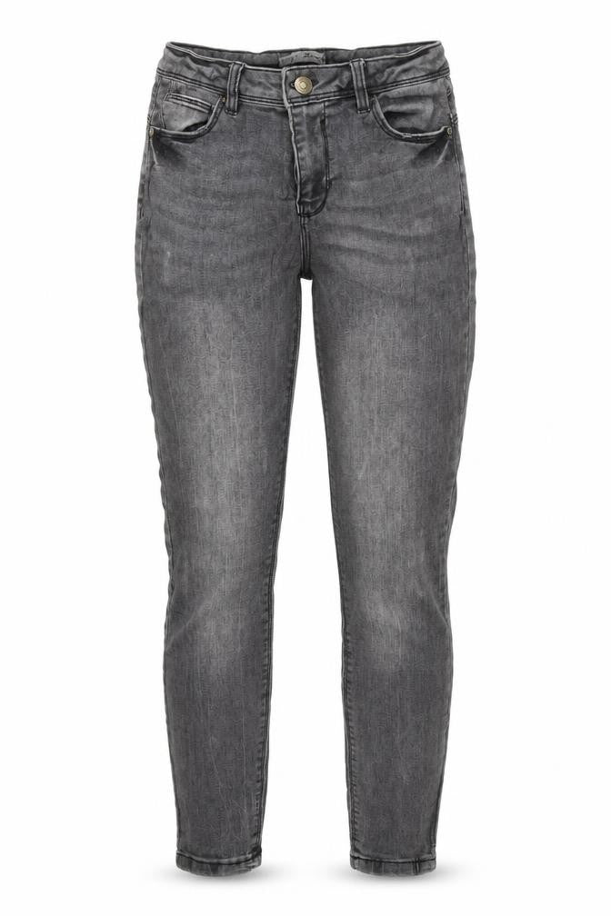 Front view of Primark women’s grey skinny jeans, size UK 10, 27-inch leg