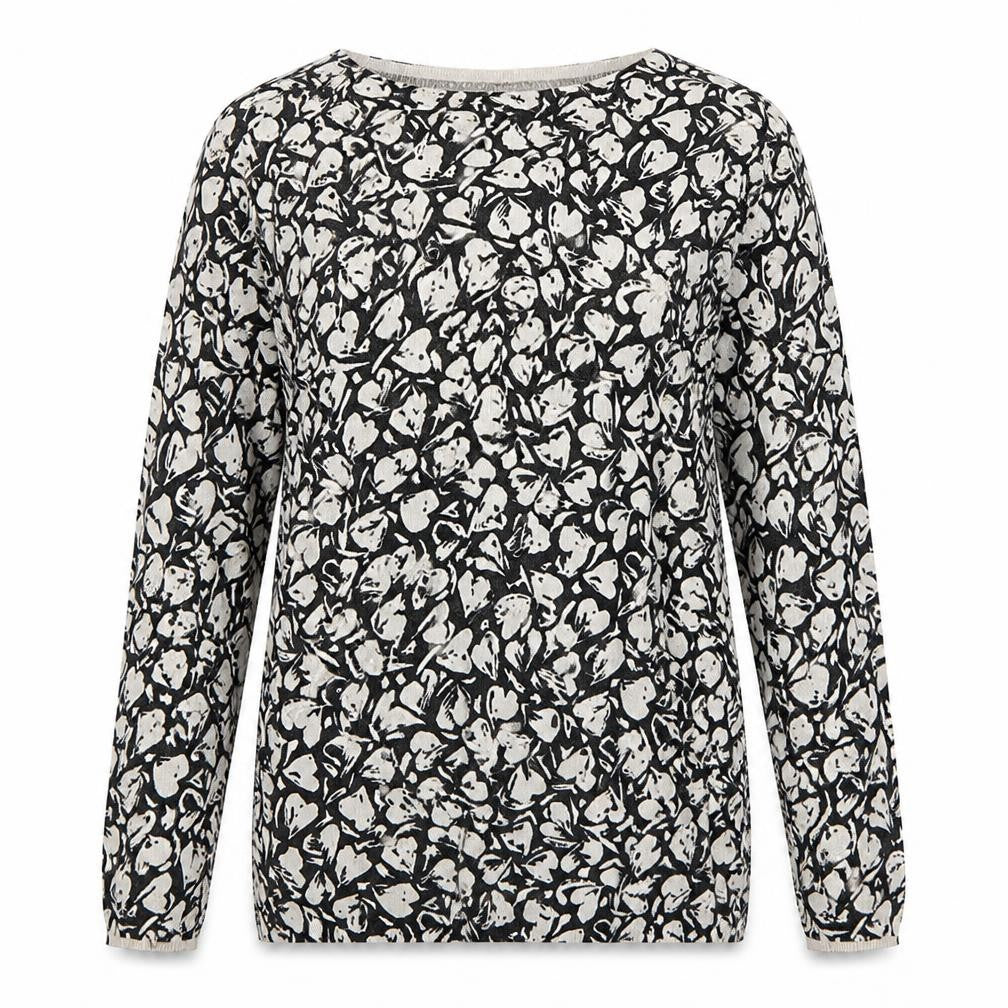 Next Womens Black Geometric  Pullover Jumper Size 10