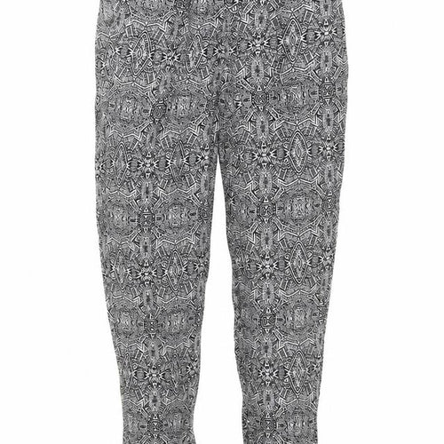New Look Womens Black Geometric  Jogger Trousers Size 8 L27 in