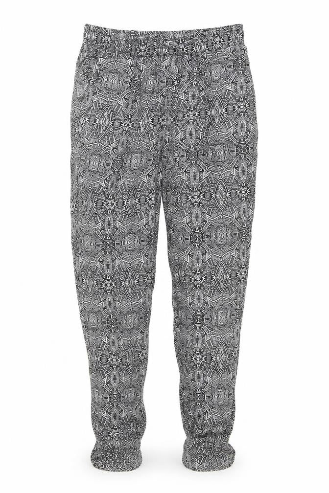 New Look Womens Black Geometric  Jogger Trousers Size 8 L27 in