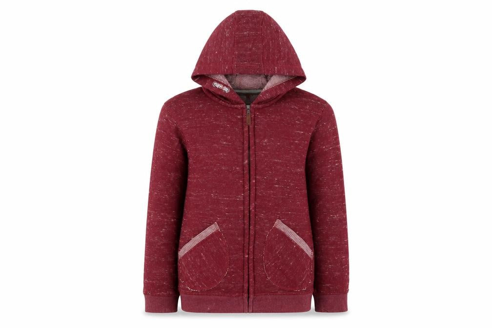 Front view of Tu girls’ purple full zip jumper, size 11, years