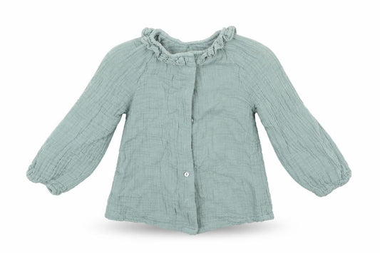 Front view of H&M Green Cardigan Jumper, size 6-9, Months