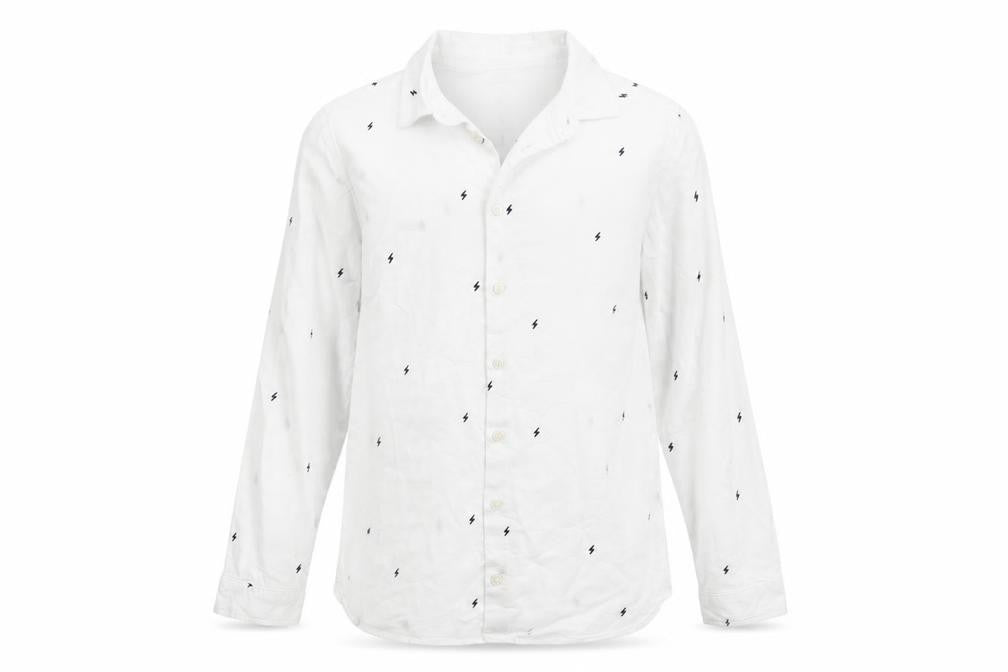 Front view of Marks & Spencer girls’ white basic button-up, size 11-12, years