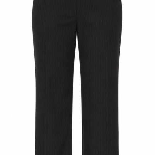 M&S Womens Black Striped  Trousers  Size 14 L28 in