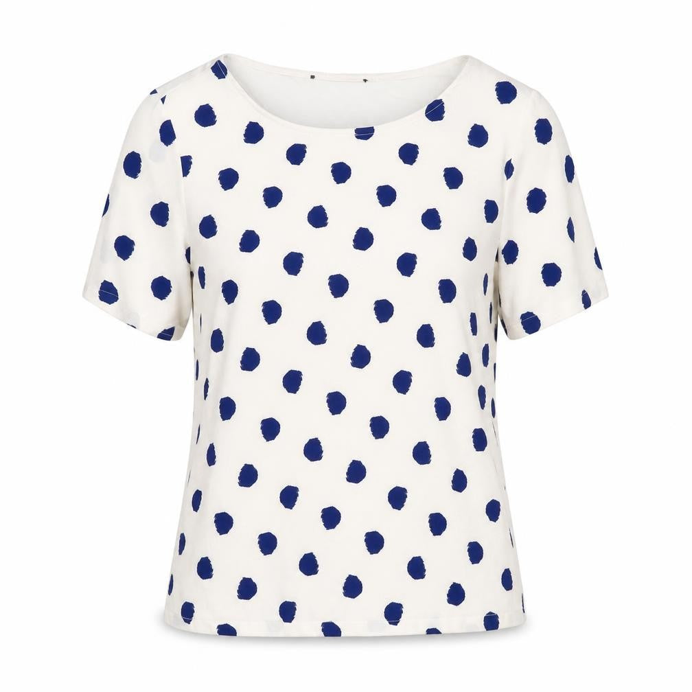 Marks & Spencer Womens White Polka Dot  Basic Blouse Size M