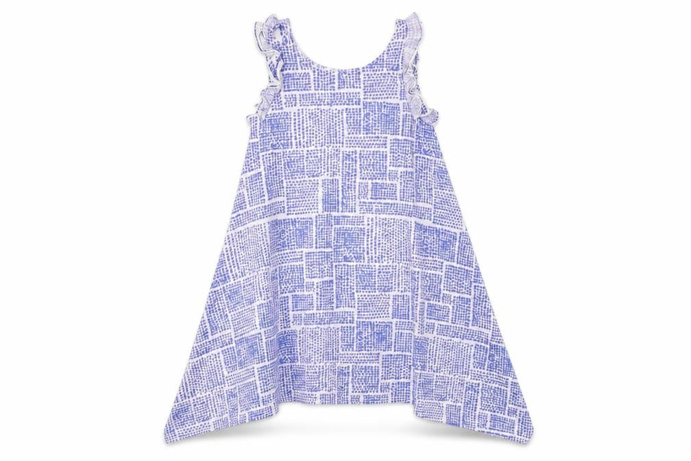 Front view of H&M girls’ blue basic tank, size 2-3, years