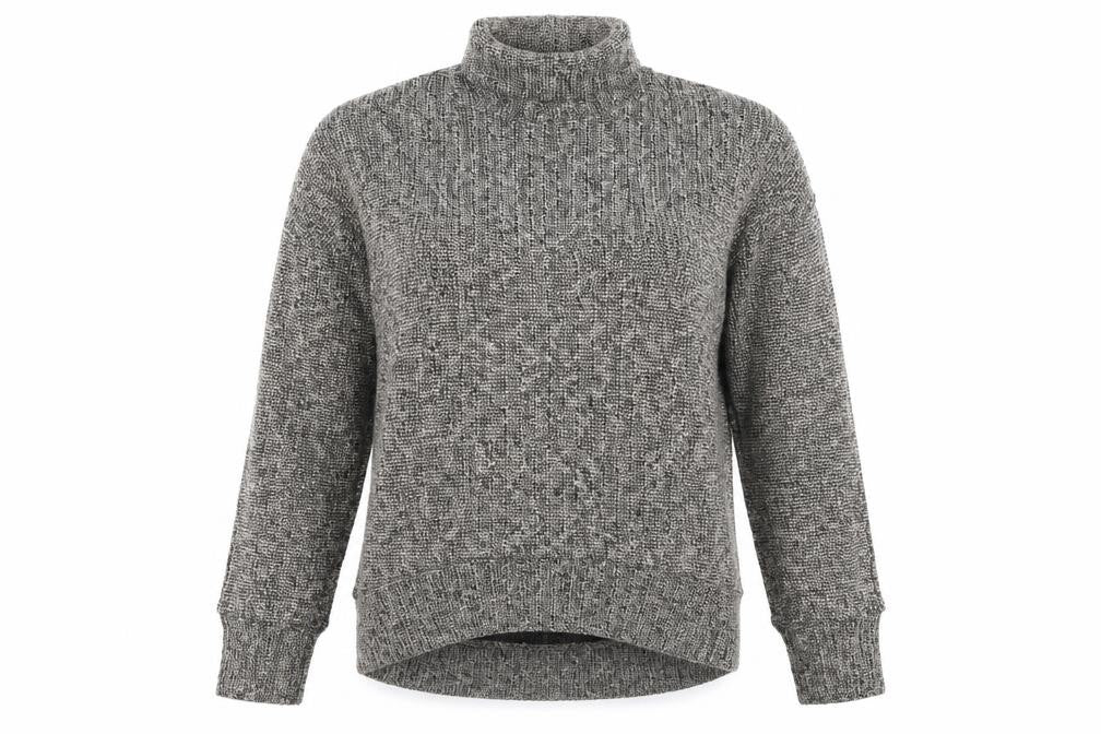 Front view of Topshop women’s brown knit jumper, size UK 10