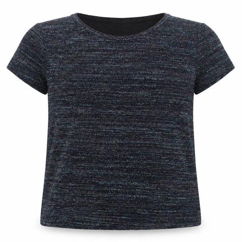 F&F Girls Blue Striped Jersey Basic T-Shirt Size 9-10 Years