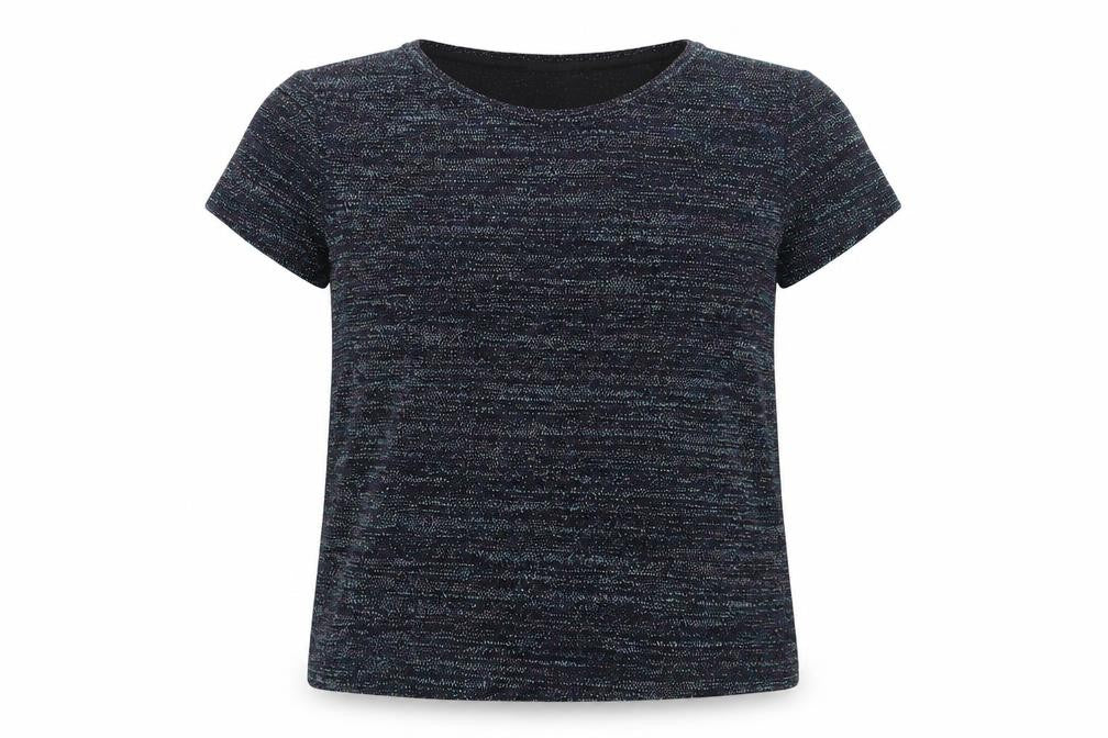 F&F Girls Blue Striped Jersey Basic T-Shirt Size 9-10 Years