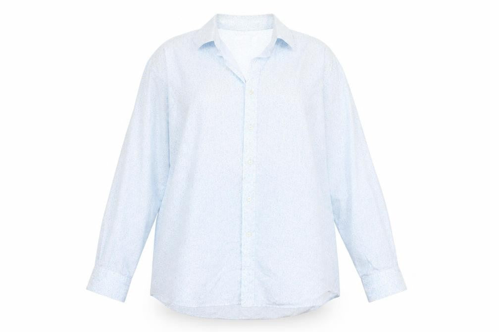 Impressions Womens Blue Floral  Basic Button-Up Size 16