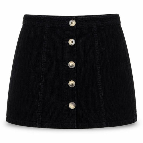 Denim & Co. Womens Black  Corduroy Mini Skirt Size 8