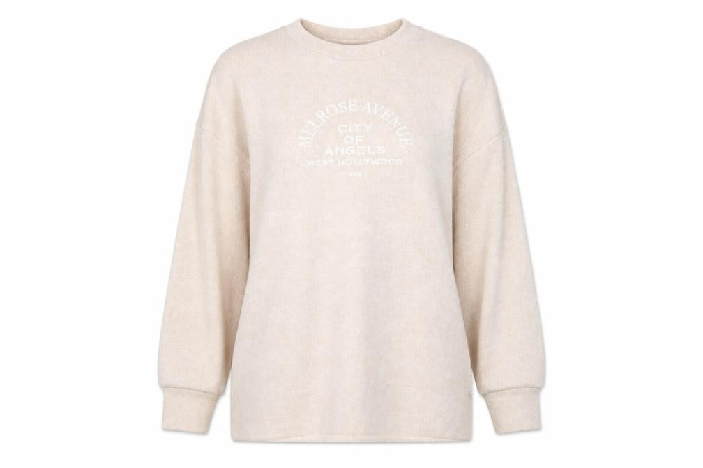 Front view of F&F women’s pink knit jumper, size XS