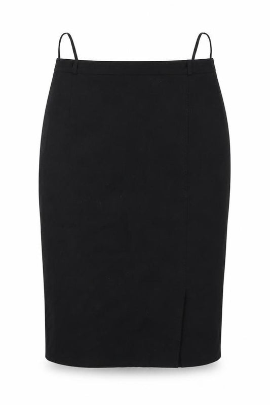 Front view of Basler women’s black straight & pencil skirt, size UK 30, in