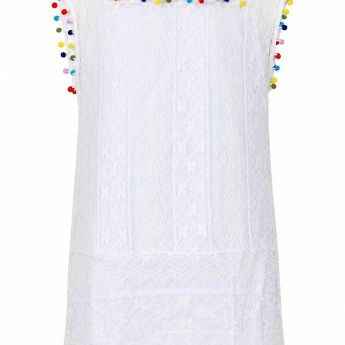 My Dress Room Womens White Geometric Lace Shift  Size XL