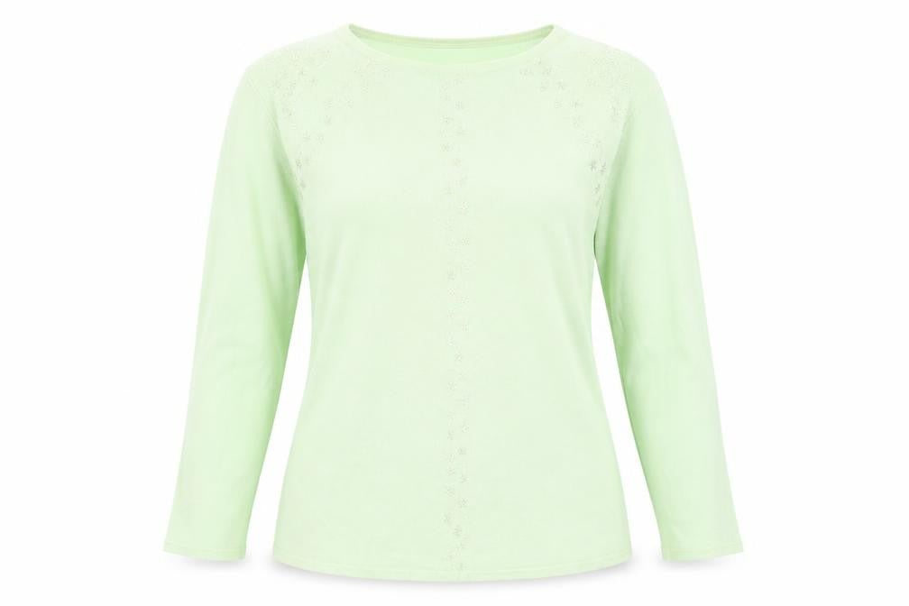 Karen Scott Womens Green   Basic T-Shirt Size S