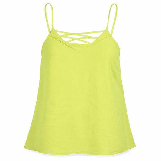 Front view of New Look women’s yellow basic blouse, size UK 8