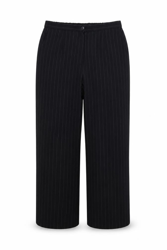 Marks and Spencer Womens Blue Striped  Trousers  Size 14 L28 in