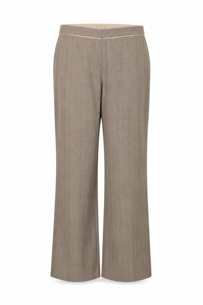 Marks and Spencer Womens Brown Striped  Trousers  Size 14 L28 in