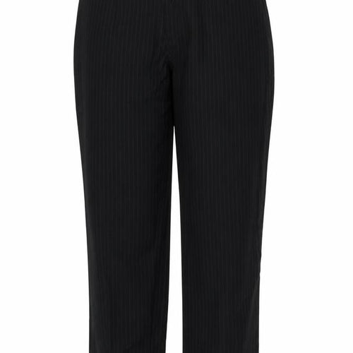 Marks and Spencer Womens Black Striped  Trousers  Size 14 L29 in