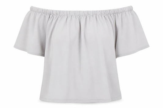 Front view of Atmosphere women’s grey basic blouse, size UK 14