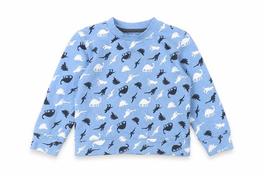 Front view of Lily & dan girls’ blue jumper, size 5-6, years