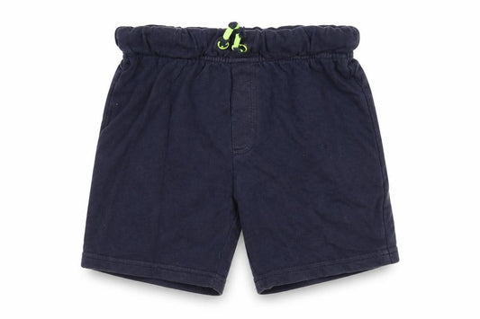 Front view of George boys’ blue sweat shorts, size 4-5, years