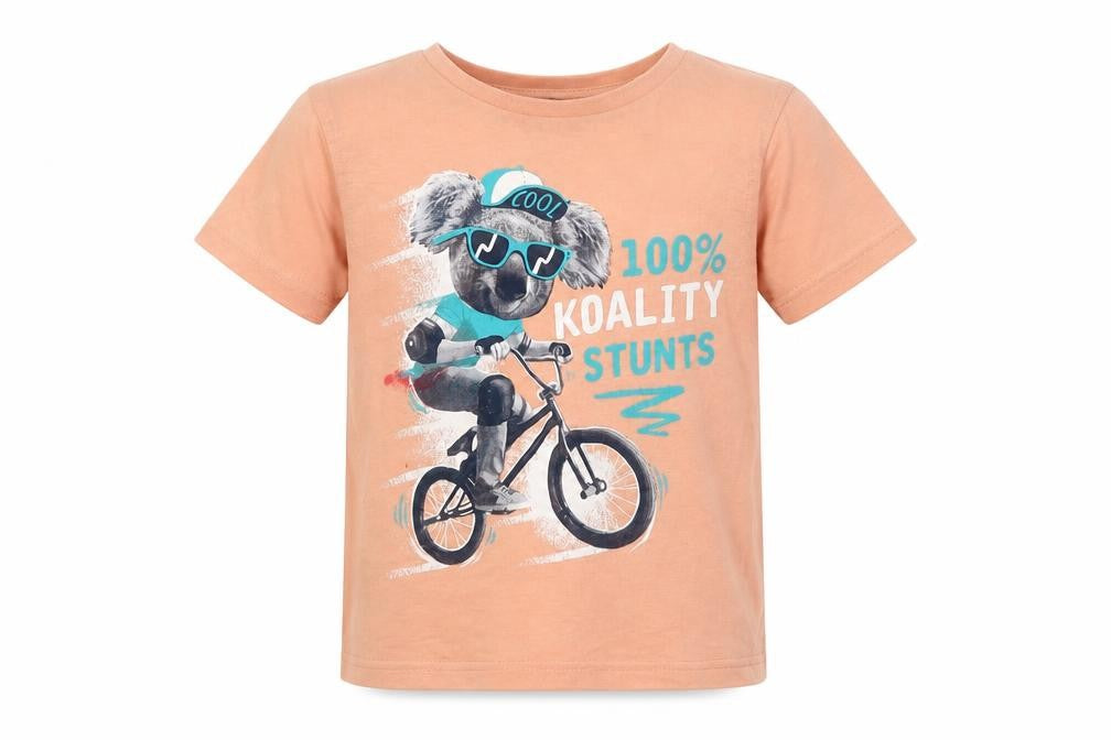 Front view of George boys’ orange basic t-shirt, size 4, years