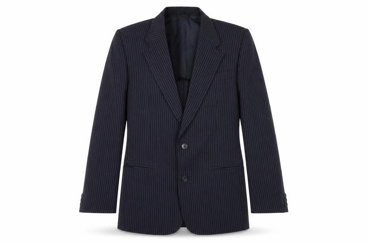 Rex Trueform Mens Blue Striped Jacket Suit Jacket Size 40