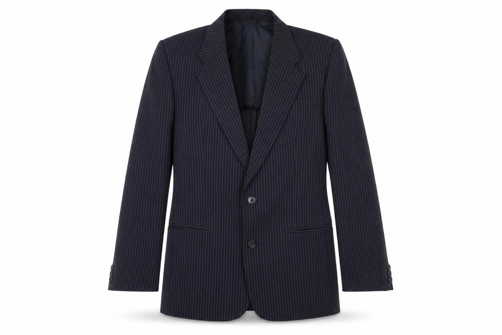 Rex Trueform Mens Blue Striped  Jacket Suit Jacket Size 40