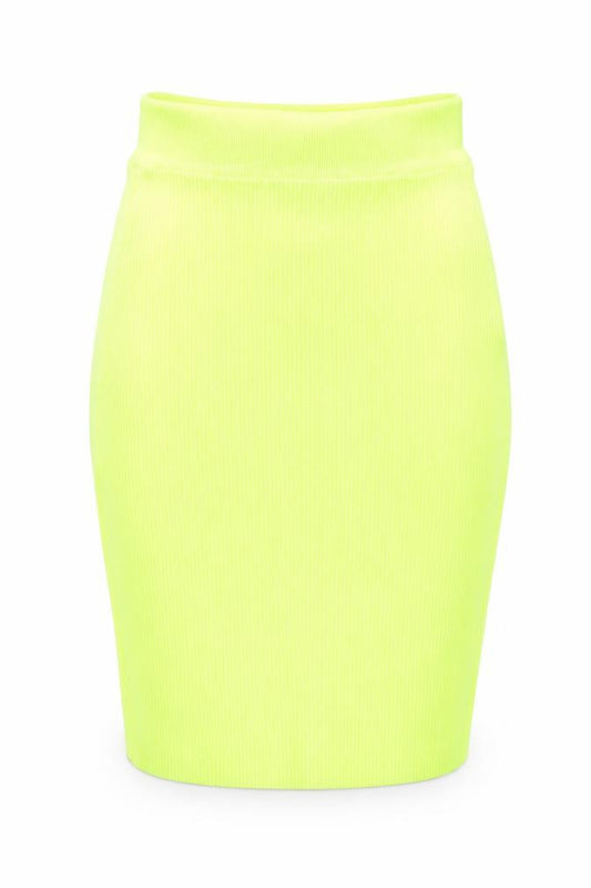 PRETTYLITTLETHING Womens Yellow   Mini Skirt Size 8