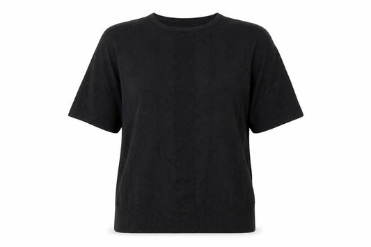Front view of Warehouse women’s black jumper, size UK 8
