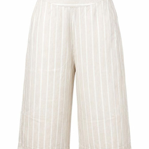 commoners Womens Beige Striped  Cropped Trousers Size 10 L20 in