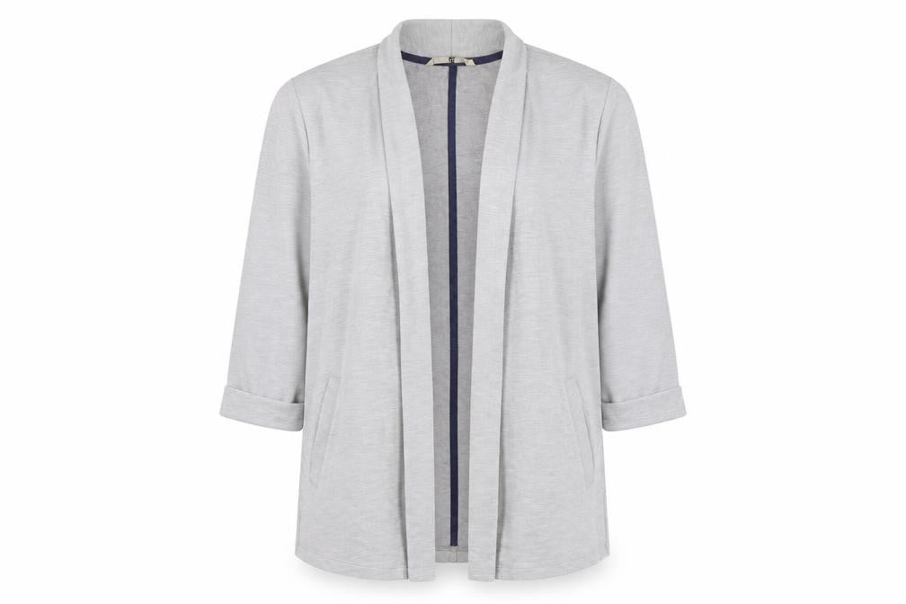 Front view of TU women’s grey jacket blazer, size UK 12