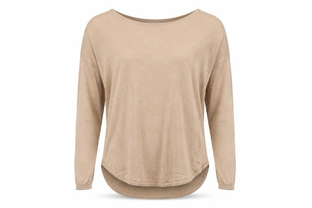 Front view of H&M women’s beige jumper, size S