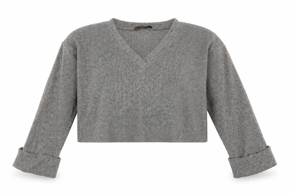 Front view of I SAW IT FIRST women’s beige jumper, size UK 12