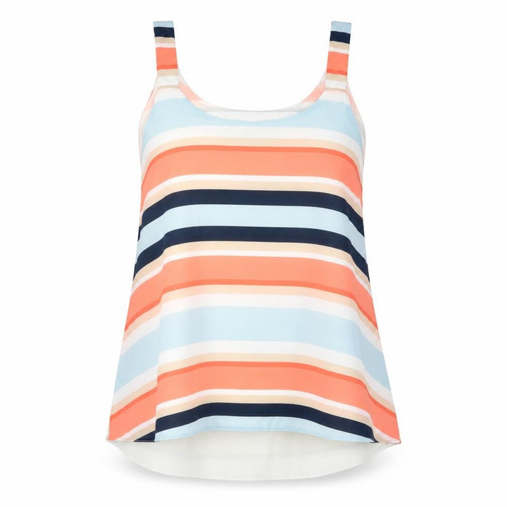 Nutmeg Womens Multicoloured Striped Basic Tank Size 8