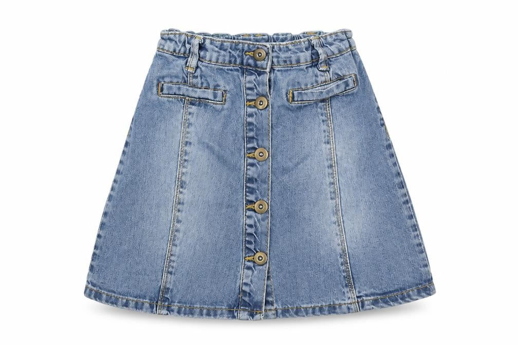 John Lewis Girls Blue  Denim A-Line Skirt Size 9 Years