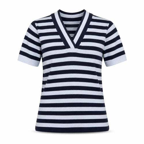 Roman Womens Blue Striped  Pullover Jumper Size S