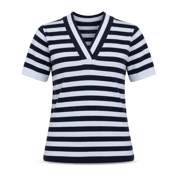 Roman Womens Blue Striped  Pullover Jumper Size S