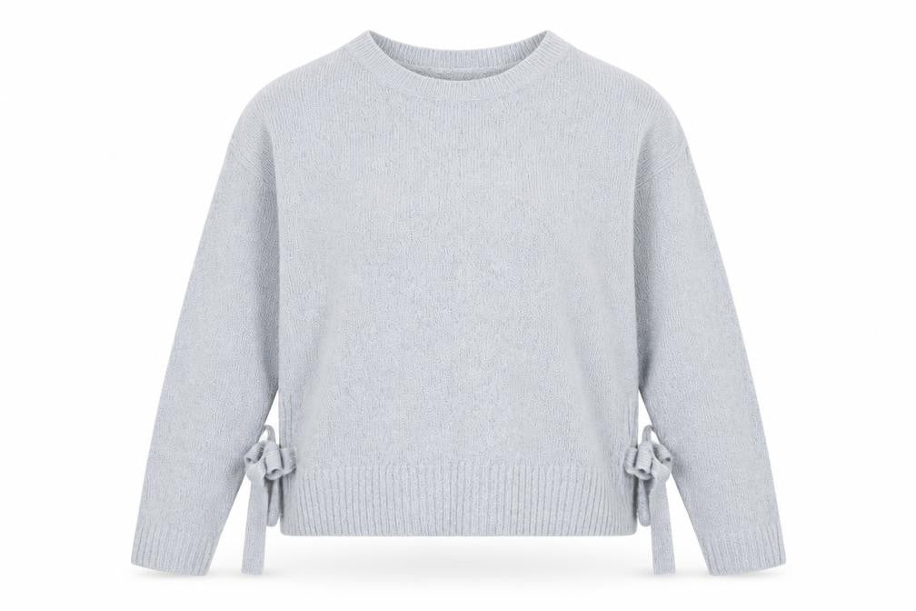 Front view of H&M women’s blue jumper, size S