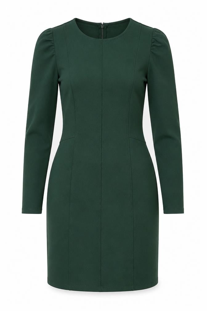 Front view of H&M women’s green sheath, size S