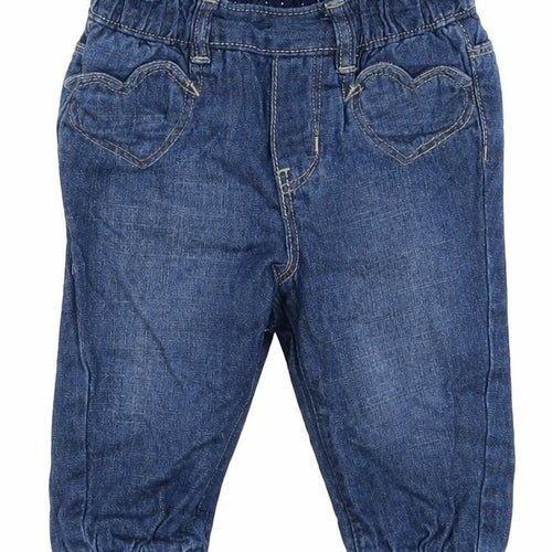 H&M Girls Blue  Denim Capri Jeans Size 3-6 Months