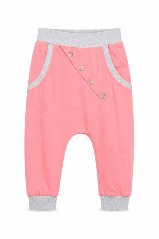 Front view of Anbor girls’ pink sweatpants, size 8, years