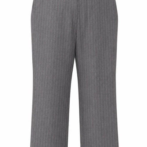 Marks and Spencer Womens Grey Striped  Trousers  Size 18 L27 in