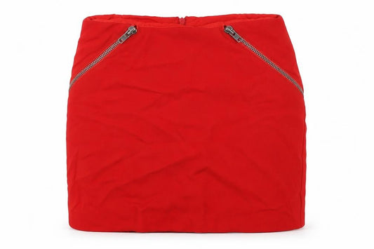 Front view of BCGeneration women’s red mini skirt, size S