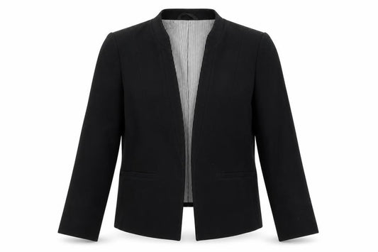 Front view of Next women’s black jacket blazer, size UK 12