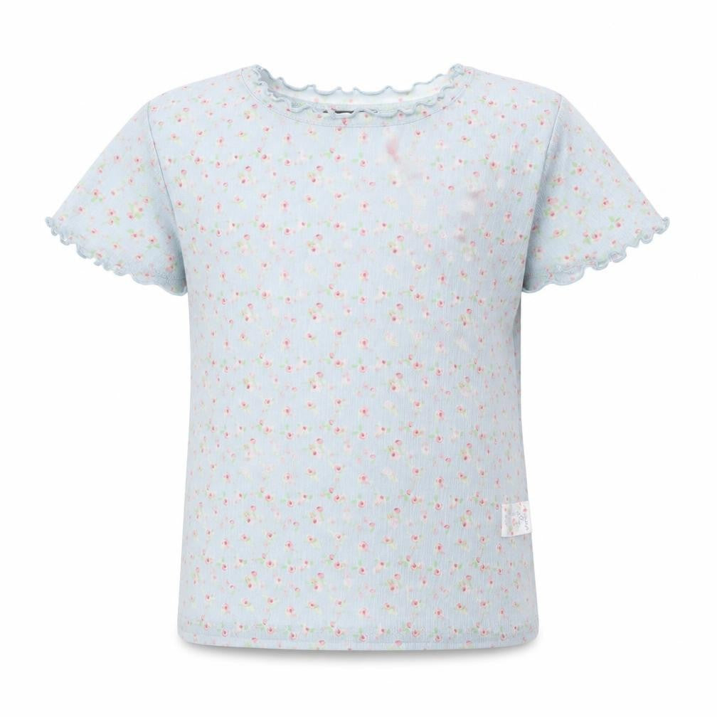 Primark Girls Blue Floral  Basic Casual Size 10 Years  - frill details