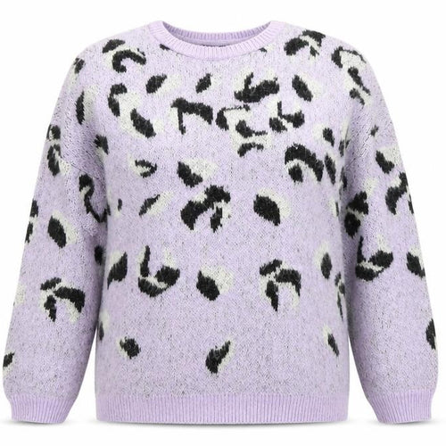 New Look Womens Purple Geometric  Henley Jumper Size L