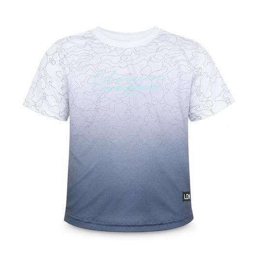 Front view of London boys’ blue basic t-shirt, size 7, years