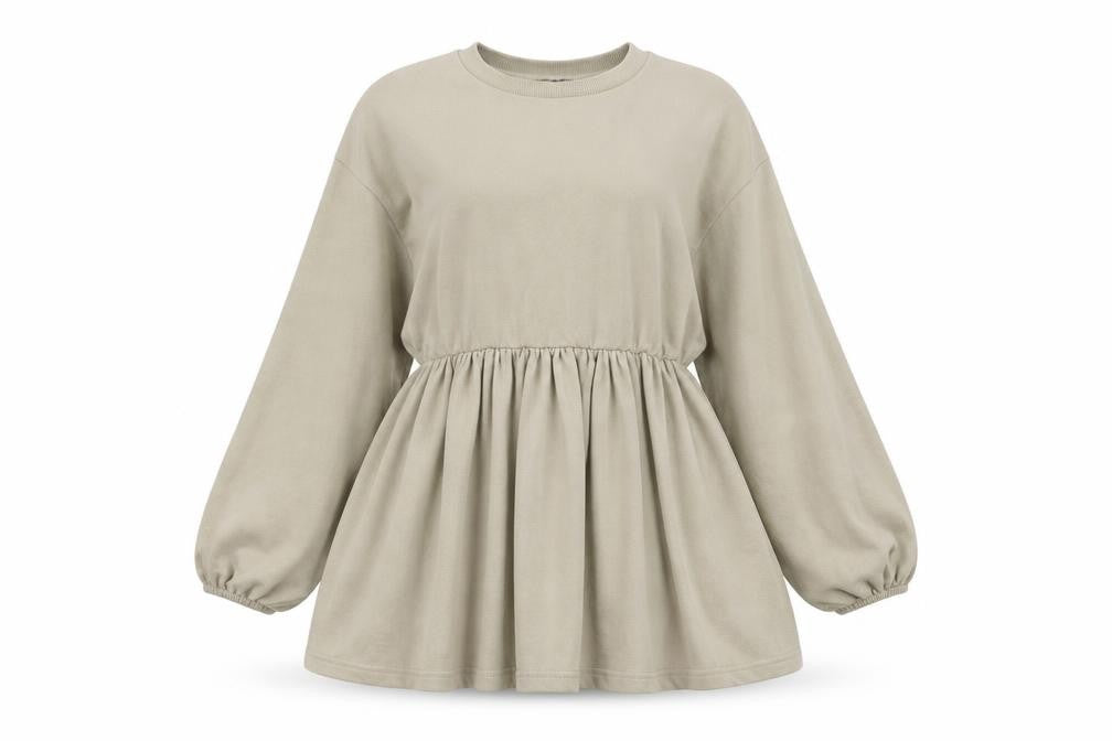 Boohoo Womens Beige  Jersey Skater Dress  Size 4